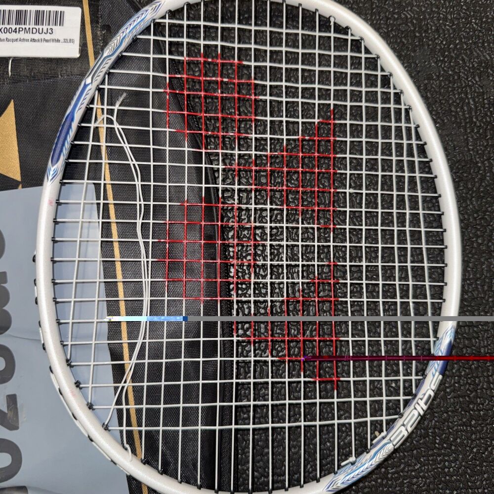 Tones Badminton Racquet Astrox Attack 9 Pearl White 32lbs Tennis Racket
